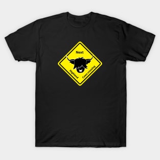 Highland cow Australian sign style T-Shirt